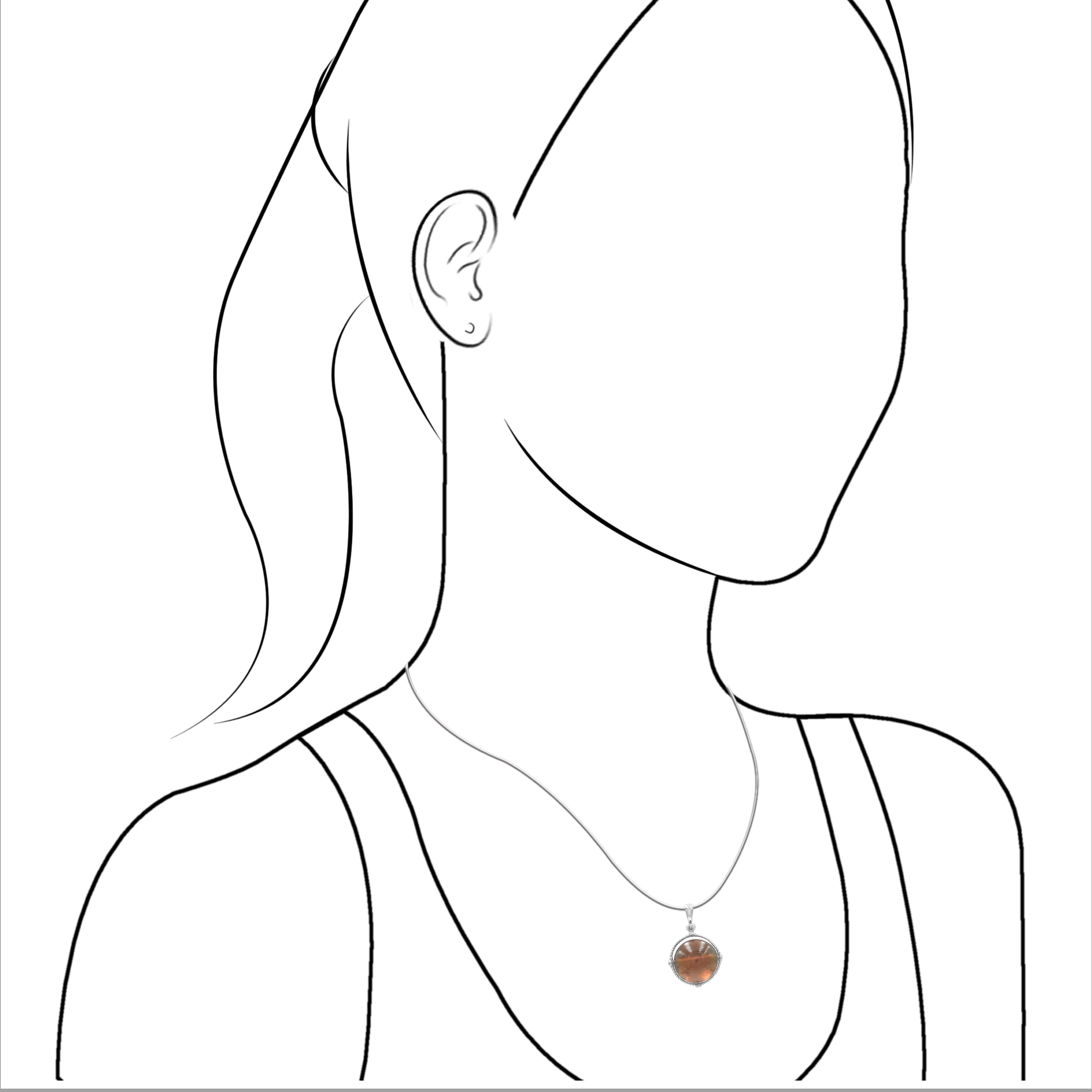 Starborn Gemstone Spinning Tactile Sphere Pendant in Sterling Silver