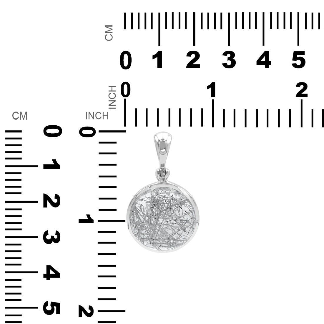 Starborn Silberner Turmalin-Quarz-Anhänger aus Sterlingsilber