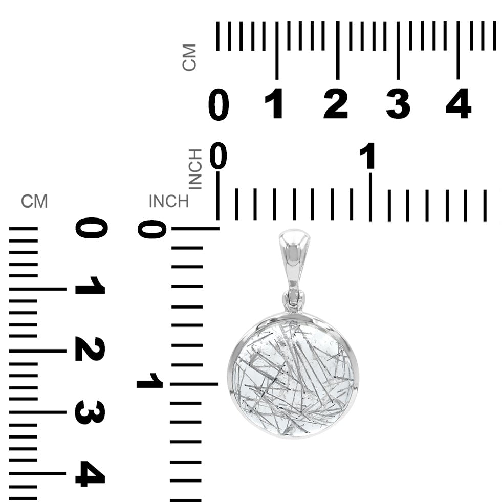 Starborn Silberner Turmalin-Quarz-Anhänger aus Sterlingsilber
