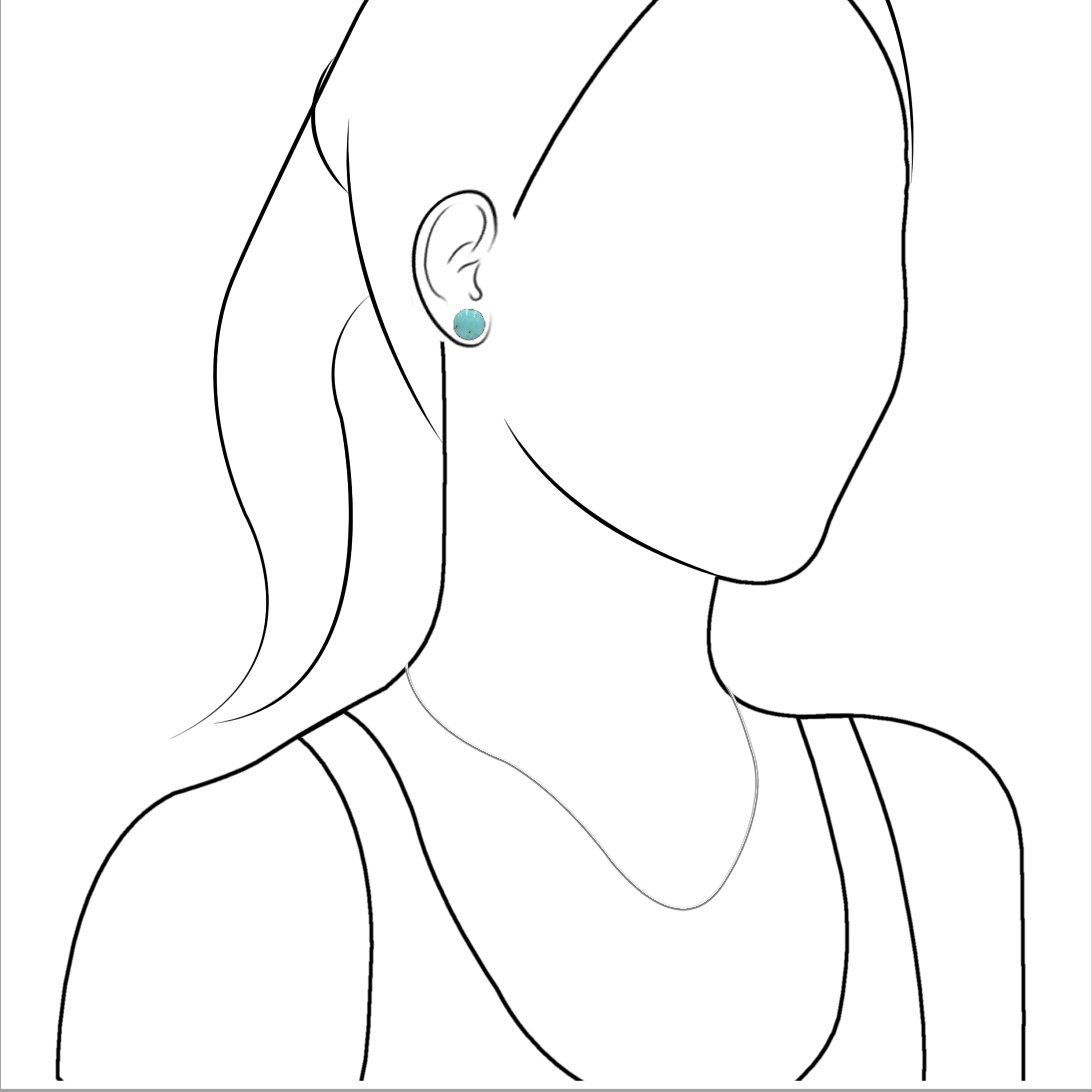 Starborn Campitos Turquoise Post Earrings in Sterling Silver