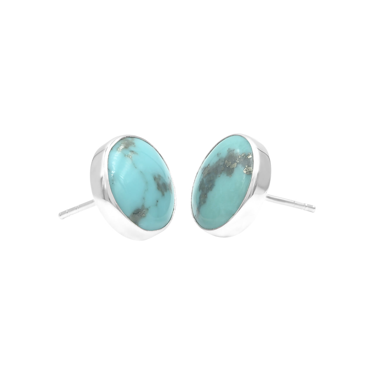Starborn Campitos Turquoise Post Earrings in Sterling Silver