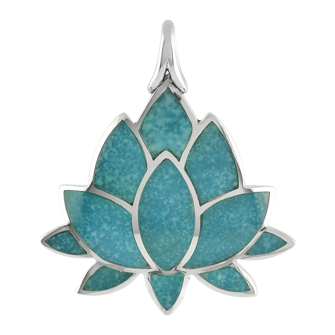 Starborn Colorful Lotus Pendant in Sterling Silver
