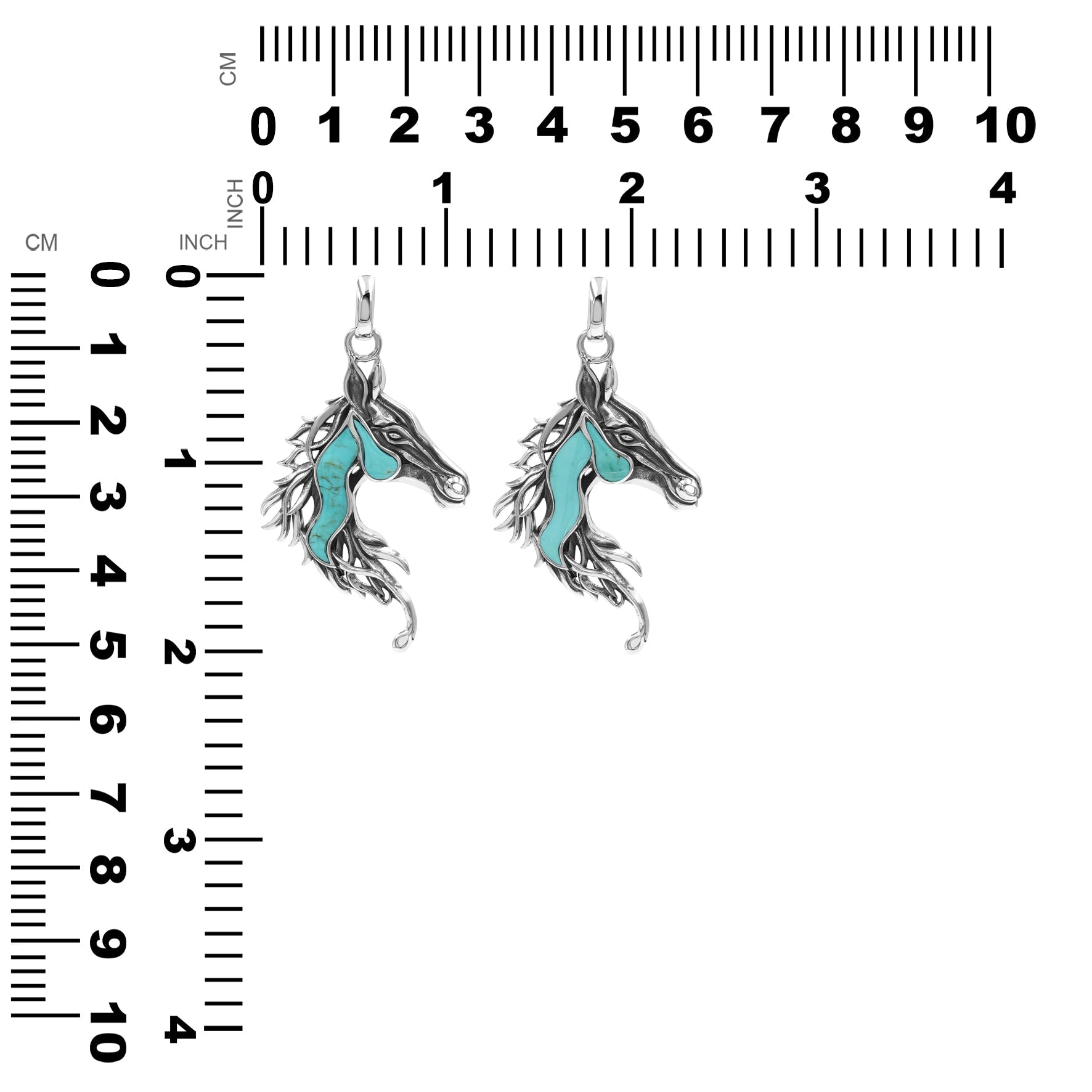 Pendentif tête de cheval en argent sterling Starborn Gemstones