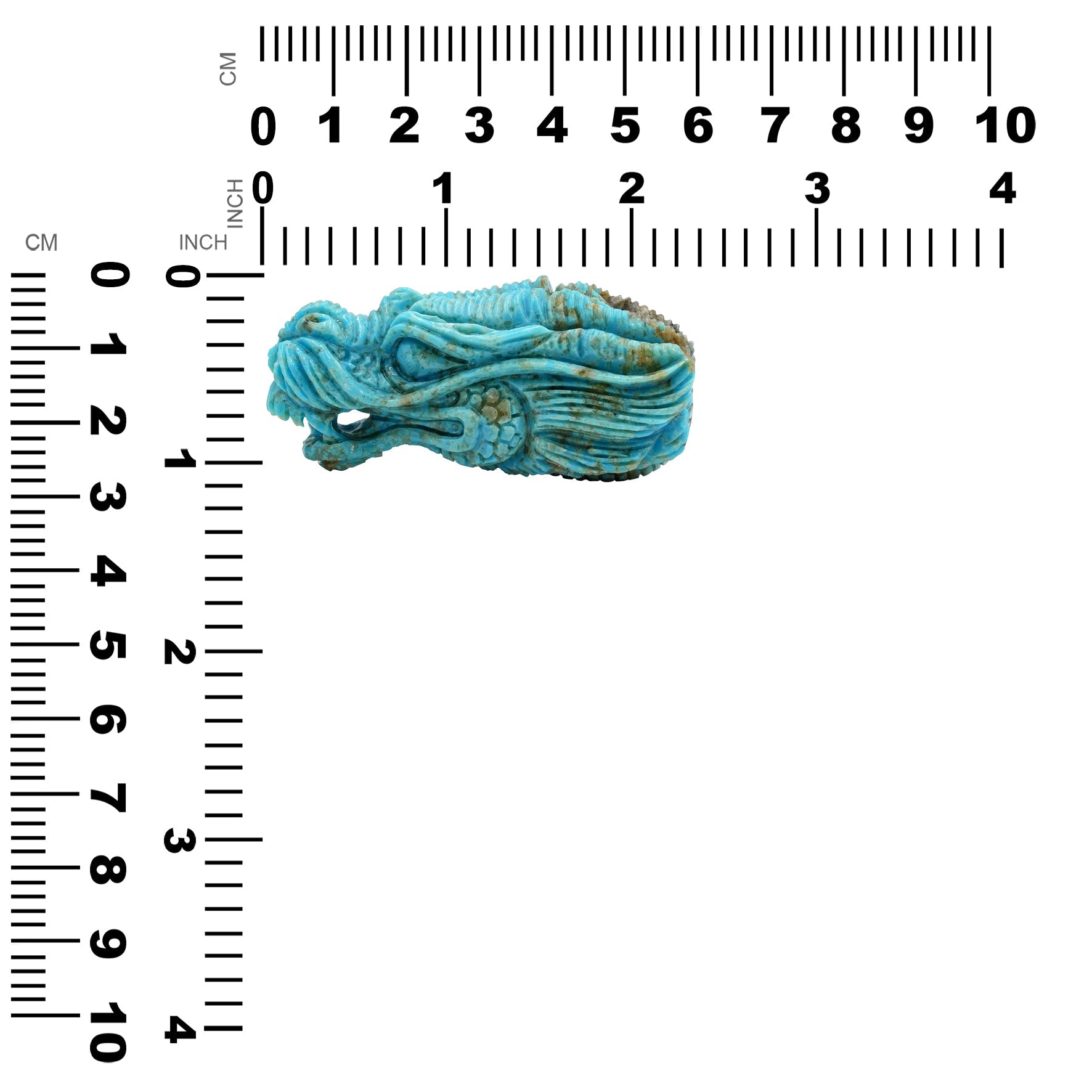 New Arizona Turquoise Dragon Head Carving