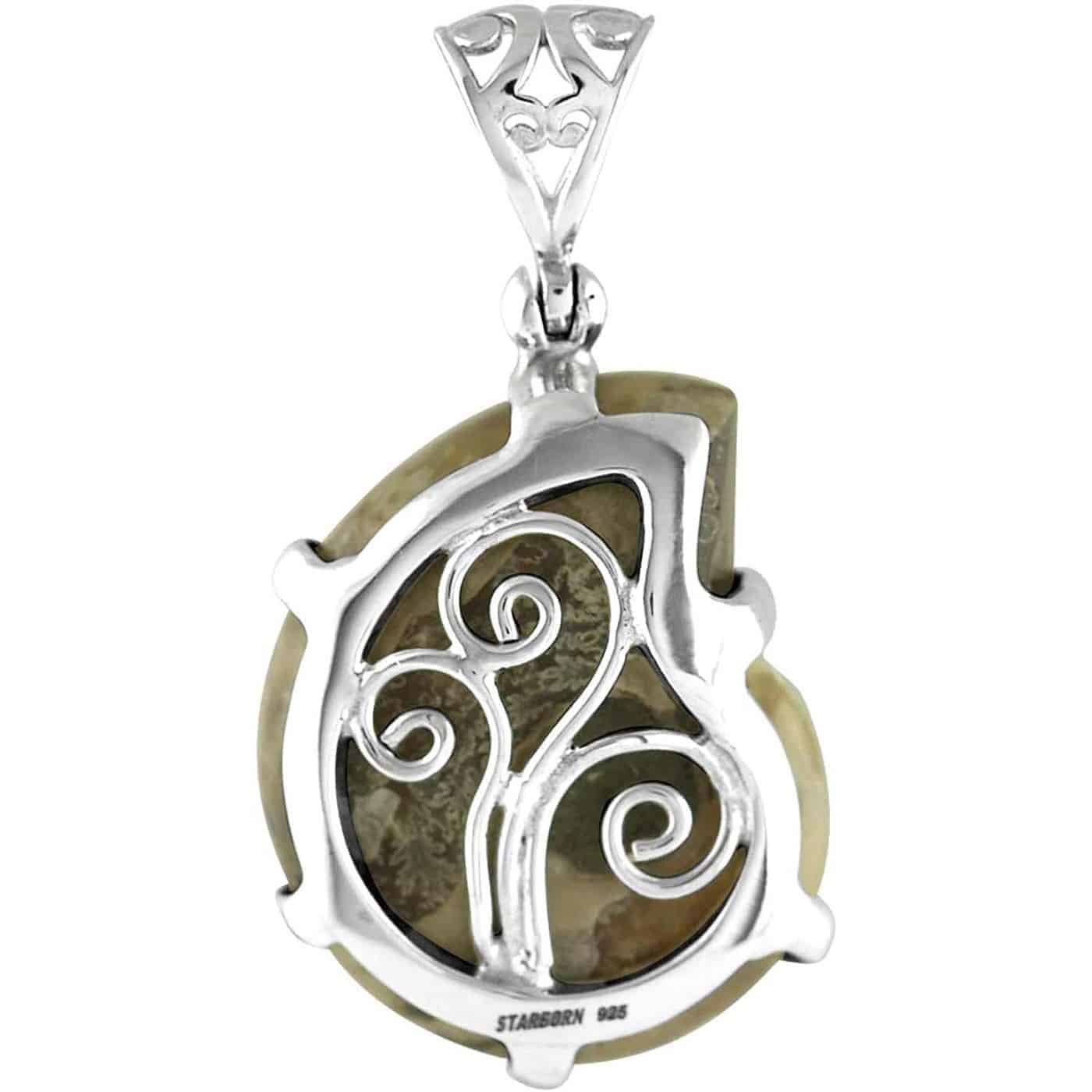 Starborn-Sterling-Silver-Ammonite-with-Ammolite-Inlay-Prong-Set-Pendant-with-Filigree-Bail-B081QWHLV6-4