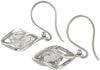 Starborn Sterling Silver cage set natural Herkimer Diamond Quartz Earrings