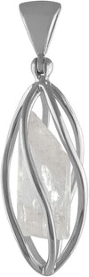 Starborn Danburite Crystal in Sterling Silver Spiral
