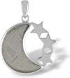 Starborn Muonionalusta Meteorite Moon and Stars 925 Sterling Silver Pendant