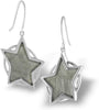 Starborn Creations Sterling Silver Muonionalusta Meteorite Star Earrings