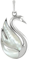 Starborn Mother of Pearl Swan Pendant in Sterling Silver