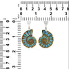 Starborn Ammonite with Turquoise Inlay Pendant in Sterling Silver