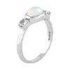 Starborn Ethiopian Opal Ring with Topaz Accents in Sterling Silver