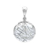 Starborn Silvery Tourmalinated Quartz Pendant in Sterling Silver