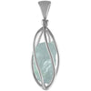 Starborn Sterling Silver Aquamarine Gemstone Cage Style Pendant