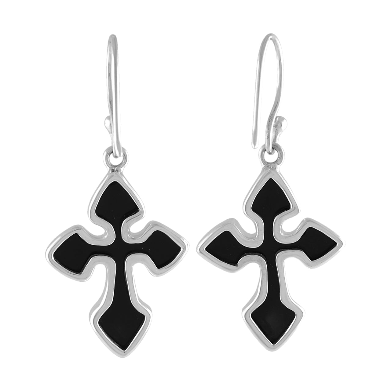 Abalone Shell Cross Style Earrings