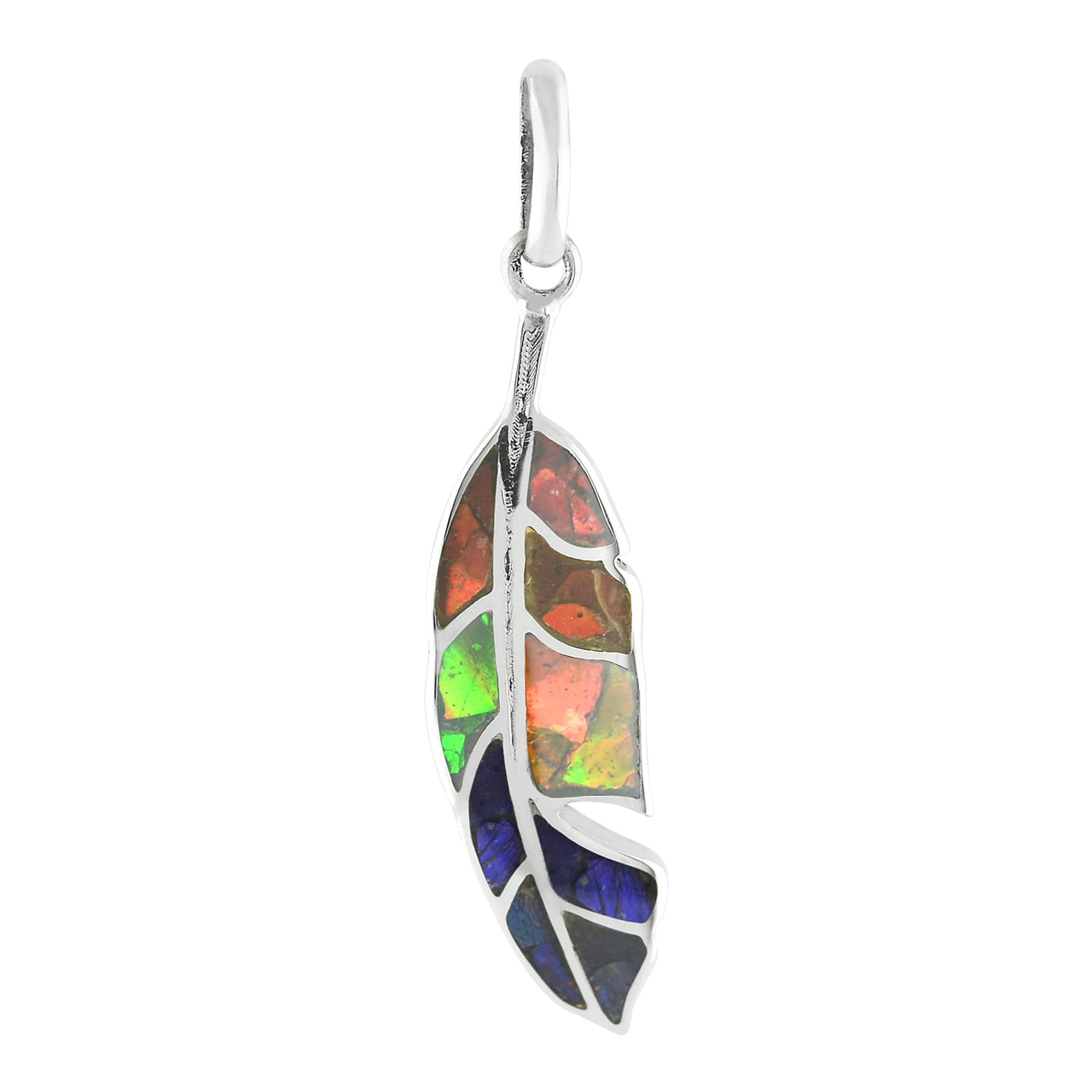 Banana Leaf Ammolite Pendant