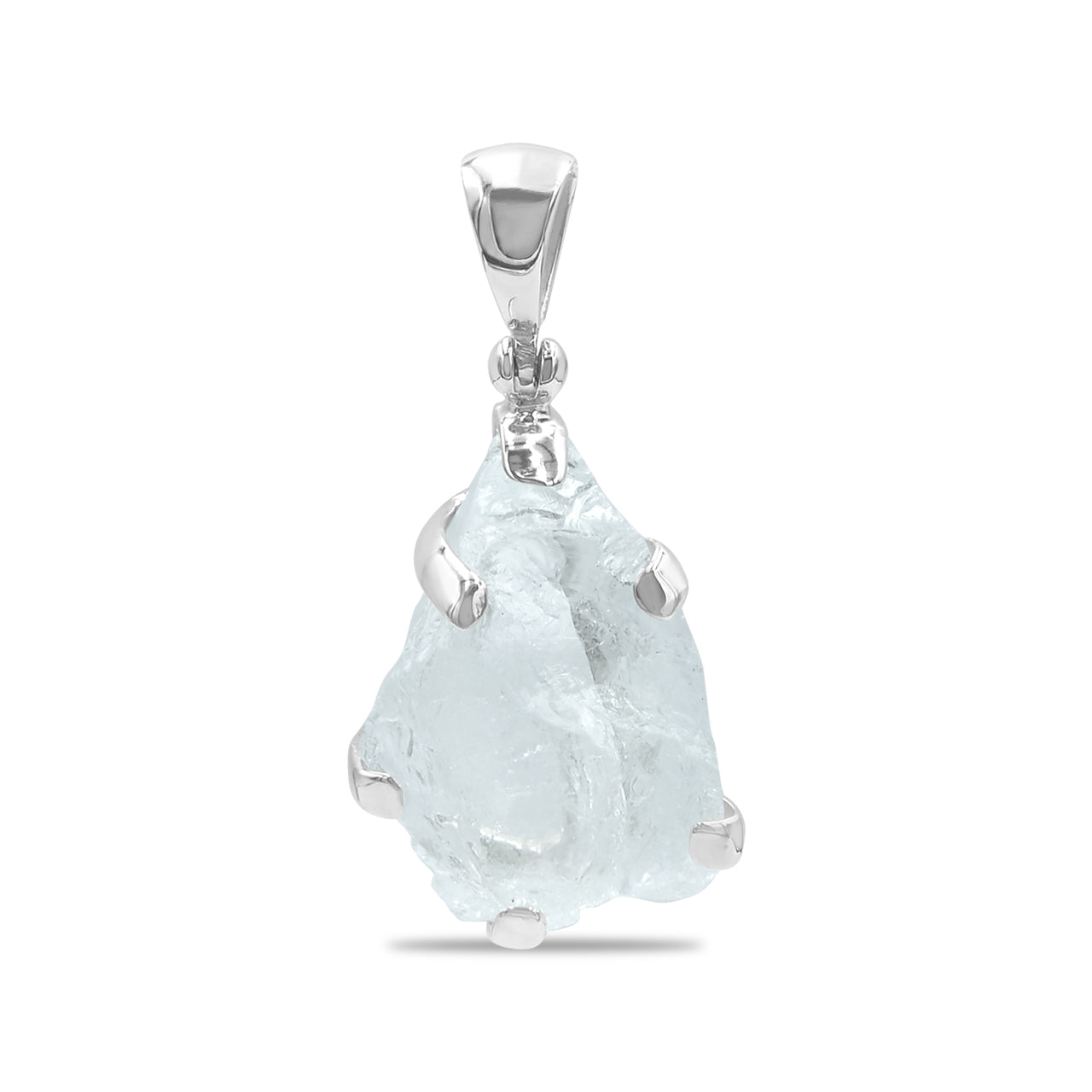 Starborn Rough Aquamarine Pendant in Sterling Silver