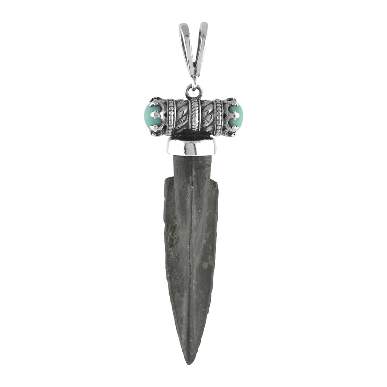 Scythian Arrowhead &amp; Turquoise Pendant