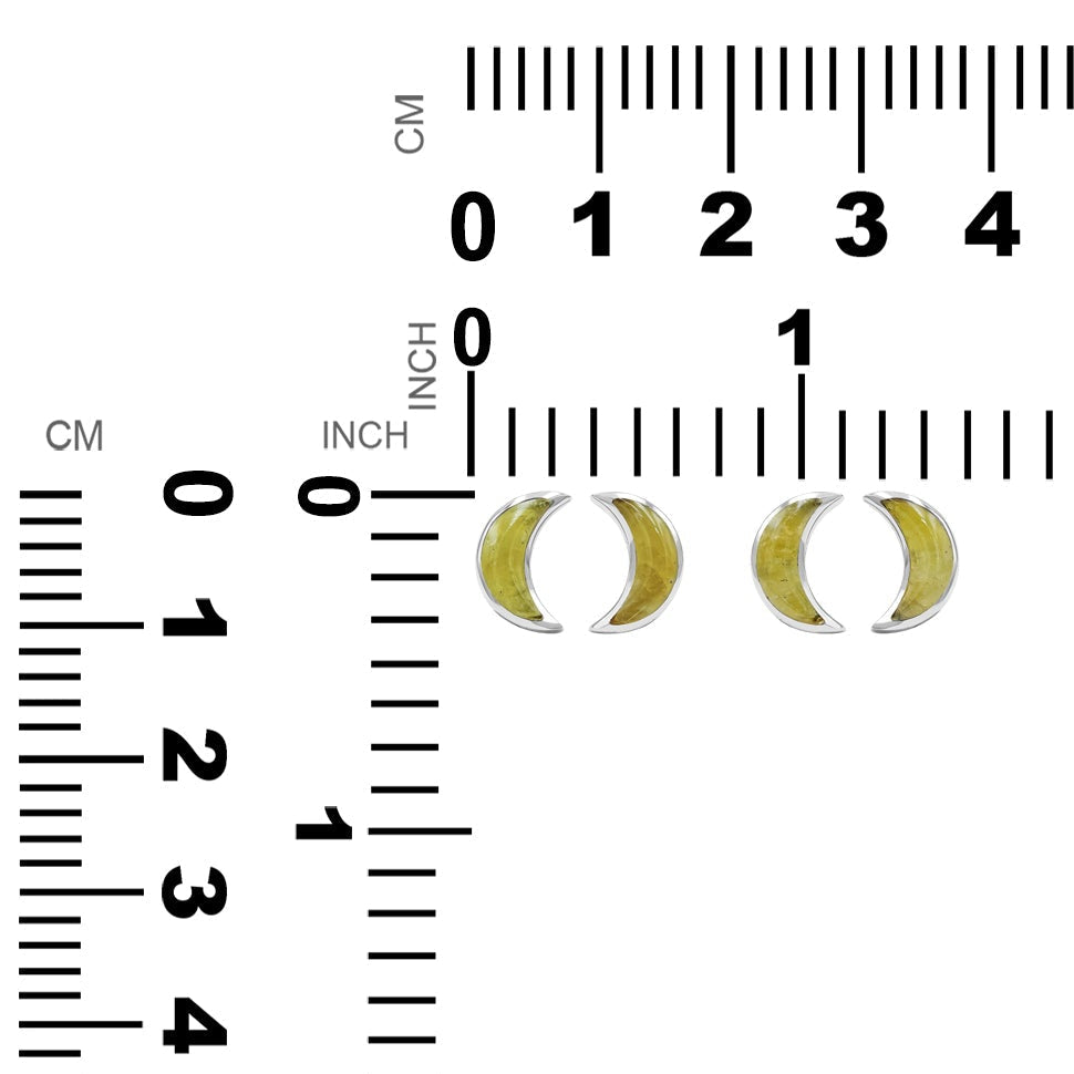 Starborn Crescent Moon Post Style Earrings in Sterling Silver