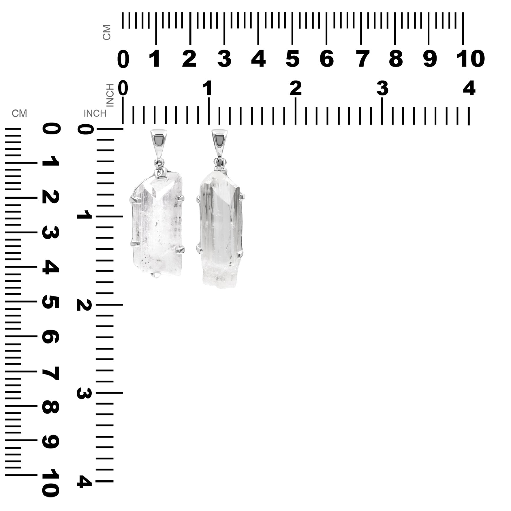 Starborn Danburit-Kristall-Anhänger aus feinem Sterlingsilber