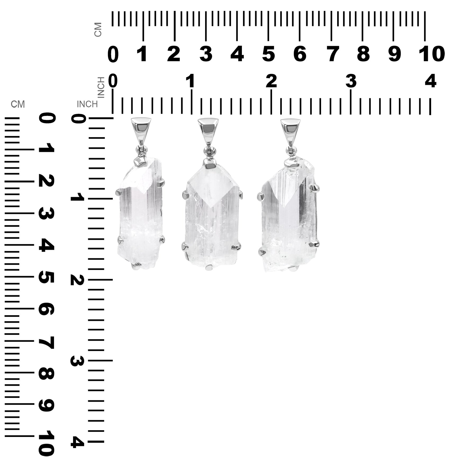 Starborn Danburit-Kristall-Anhänger aus feinem Sterlingsilber
