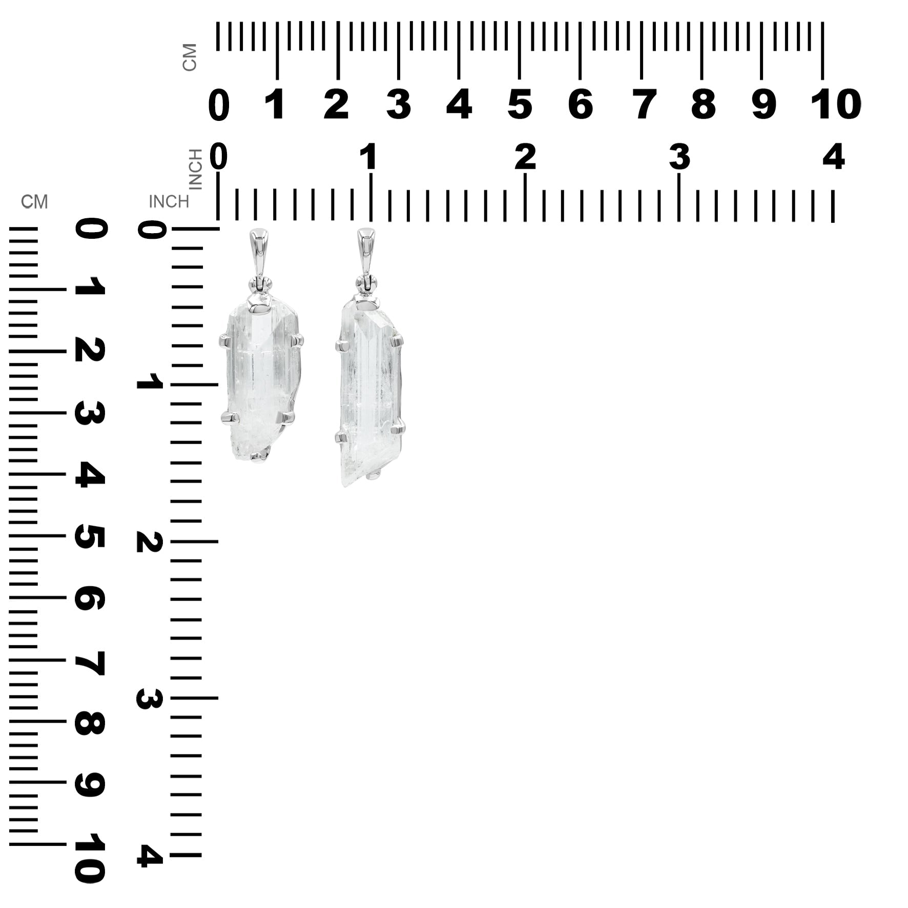 Starborn Danburit-Kristall-Anhänger aus feinem Sterlingsilber