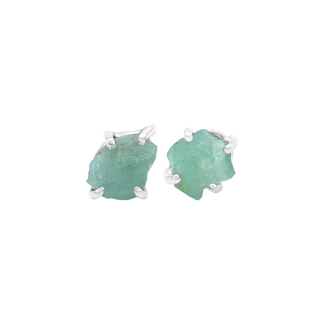 Emerald Post Style Earrings