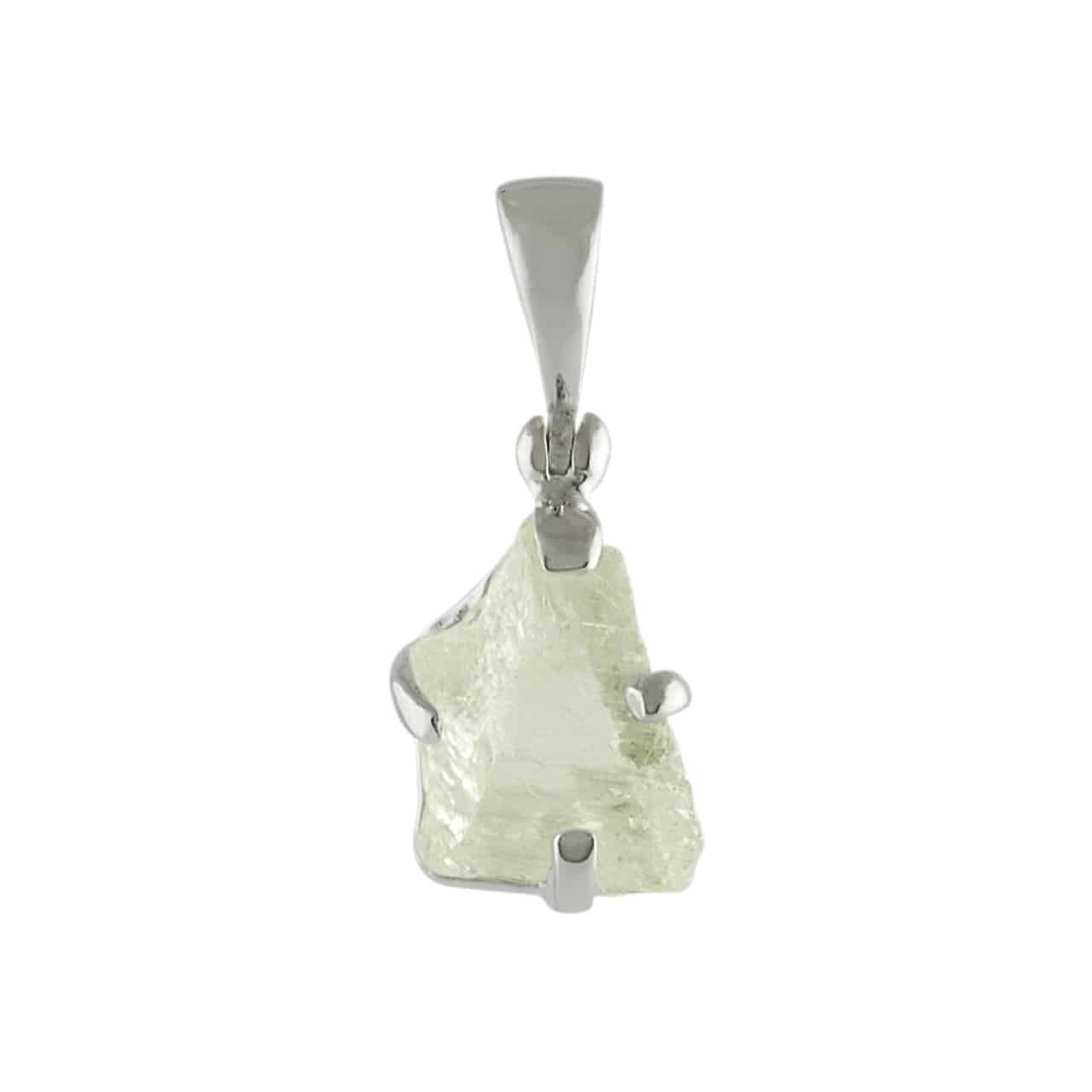 Starborn Hiddenite Crystal Pendant in Sterling Silver