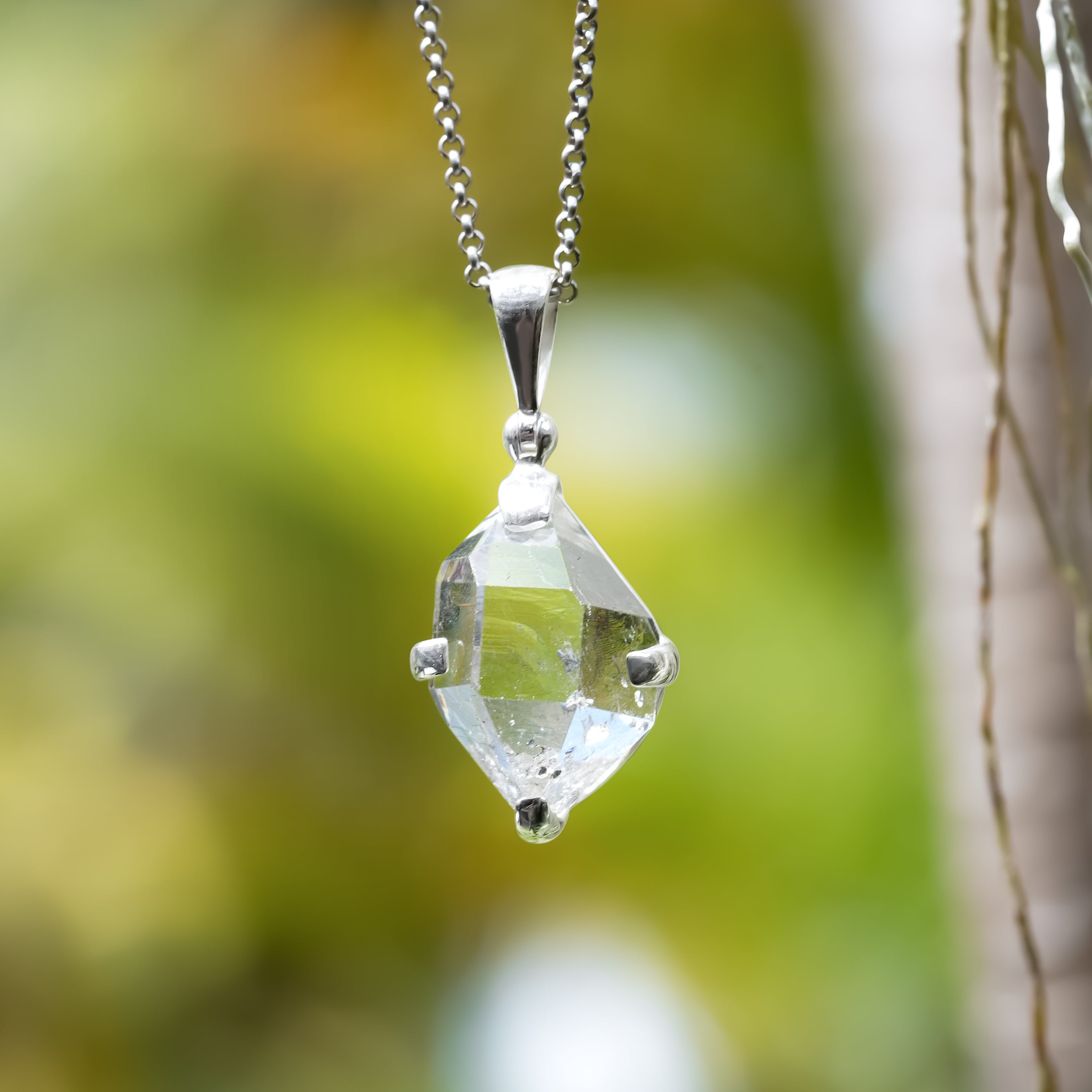 Starborn Herkimer Diamond Pendant in Sterling Silver