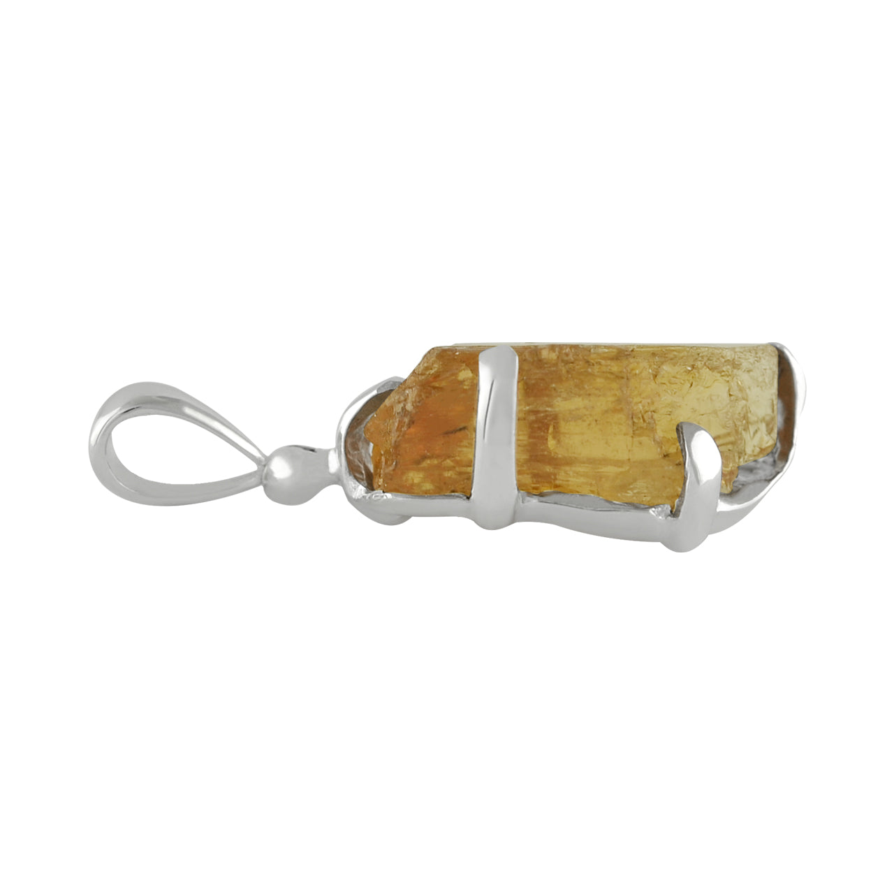 Imperial Topaz Crystal Prong Set Pendant