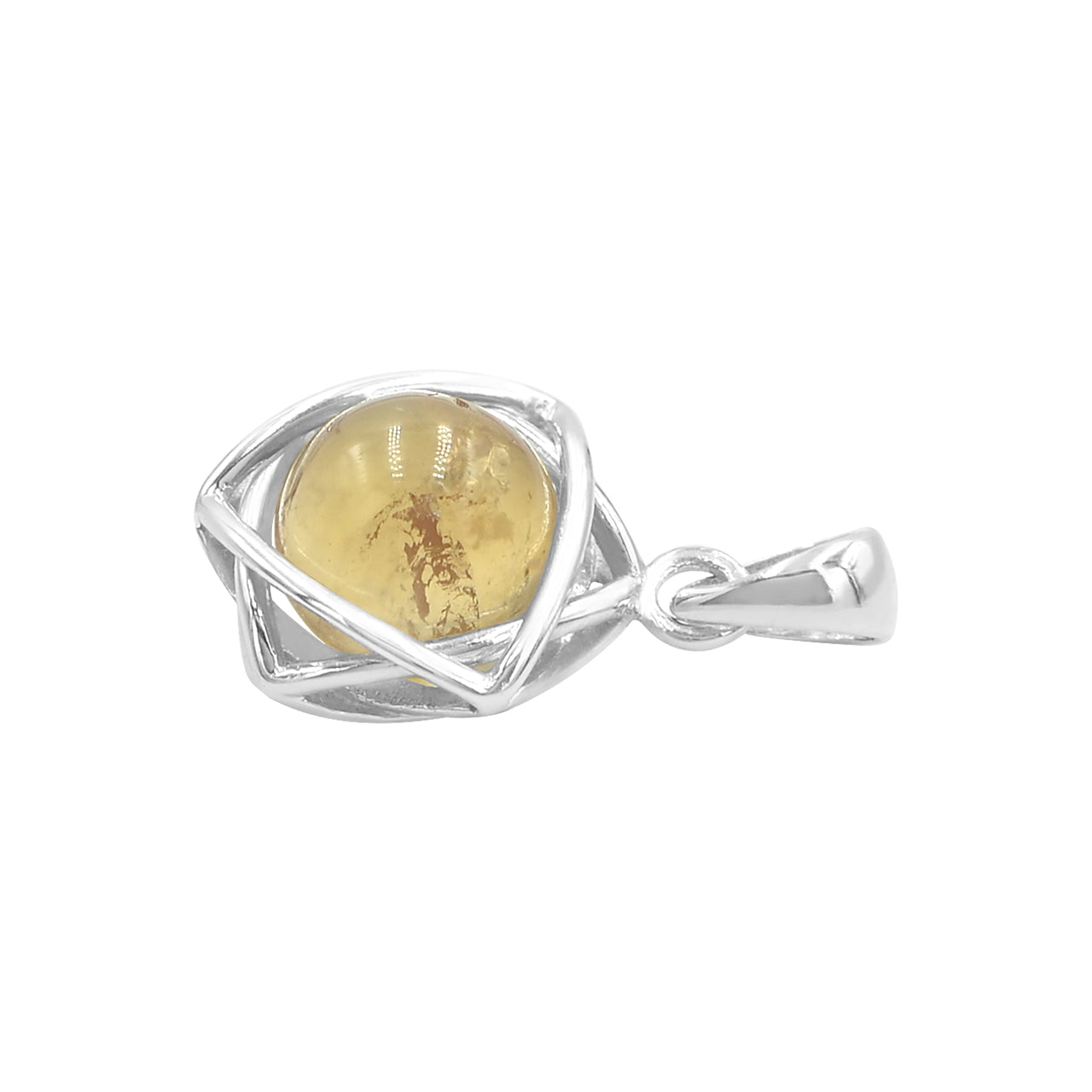 Starborn Gemstone Sphere 6-Point Star Pendant in Sterling Silver