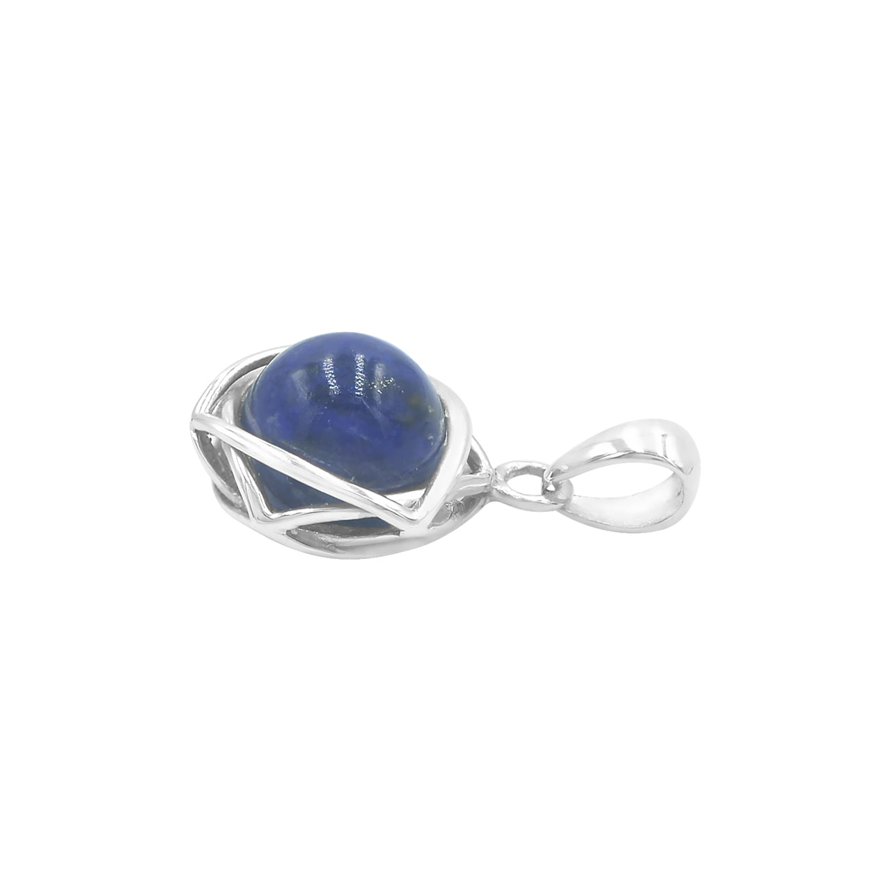 Starborn Gemstone Sphere 6-Point Star Pendant in Sterling Silver