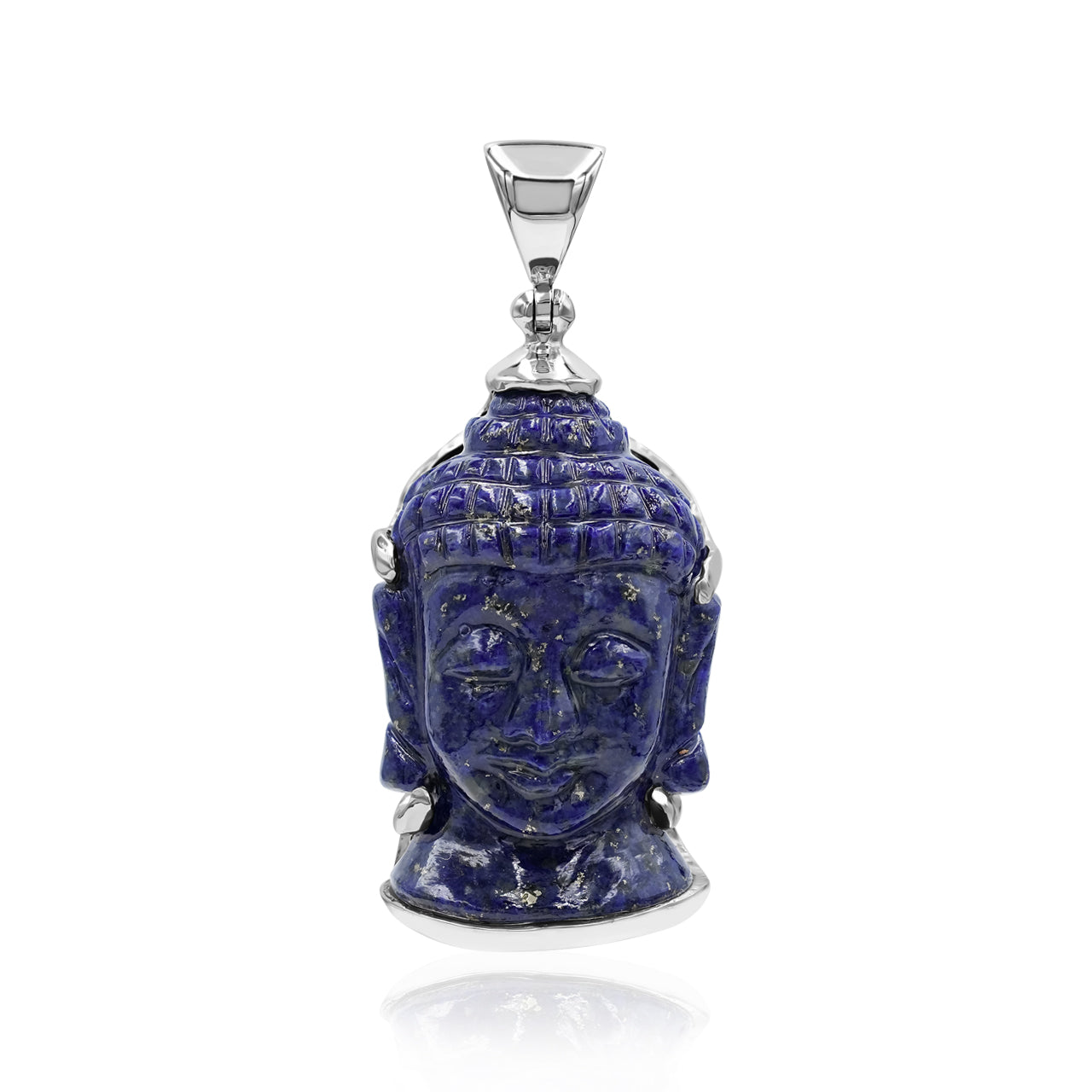 Pendentif tête de Bouddha en améthyste sculptée Starborn en argent sterling