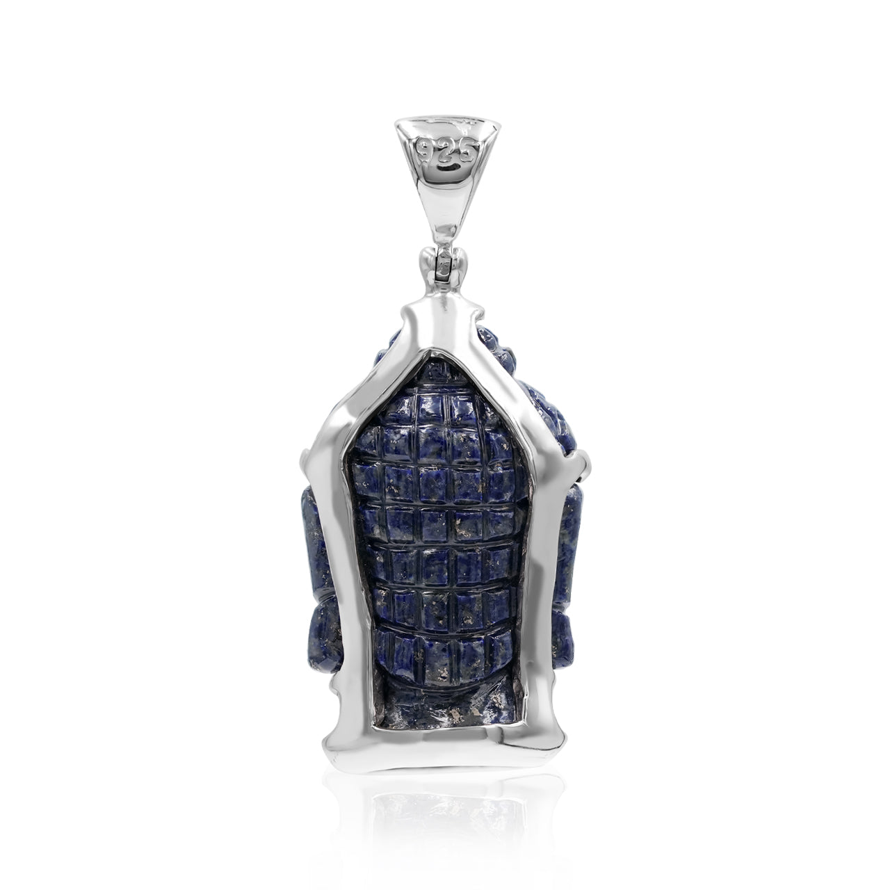 Pendentif tête de Bouddha en améthyste sculptée Starborn en argent sterling