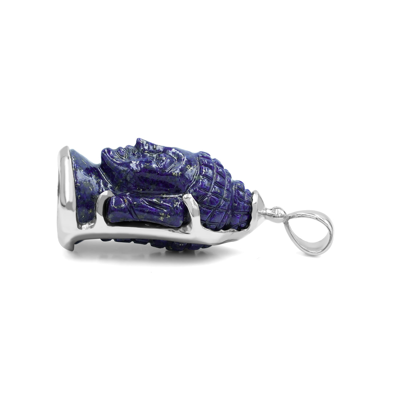 Pendentif tête de Bouddha en améthyste sculptée Starborn en argent sterling