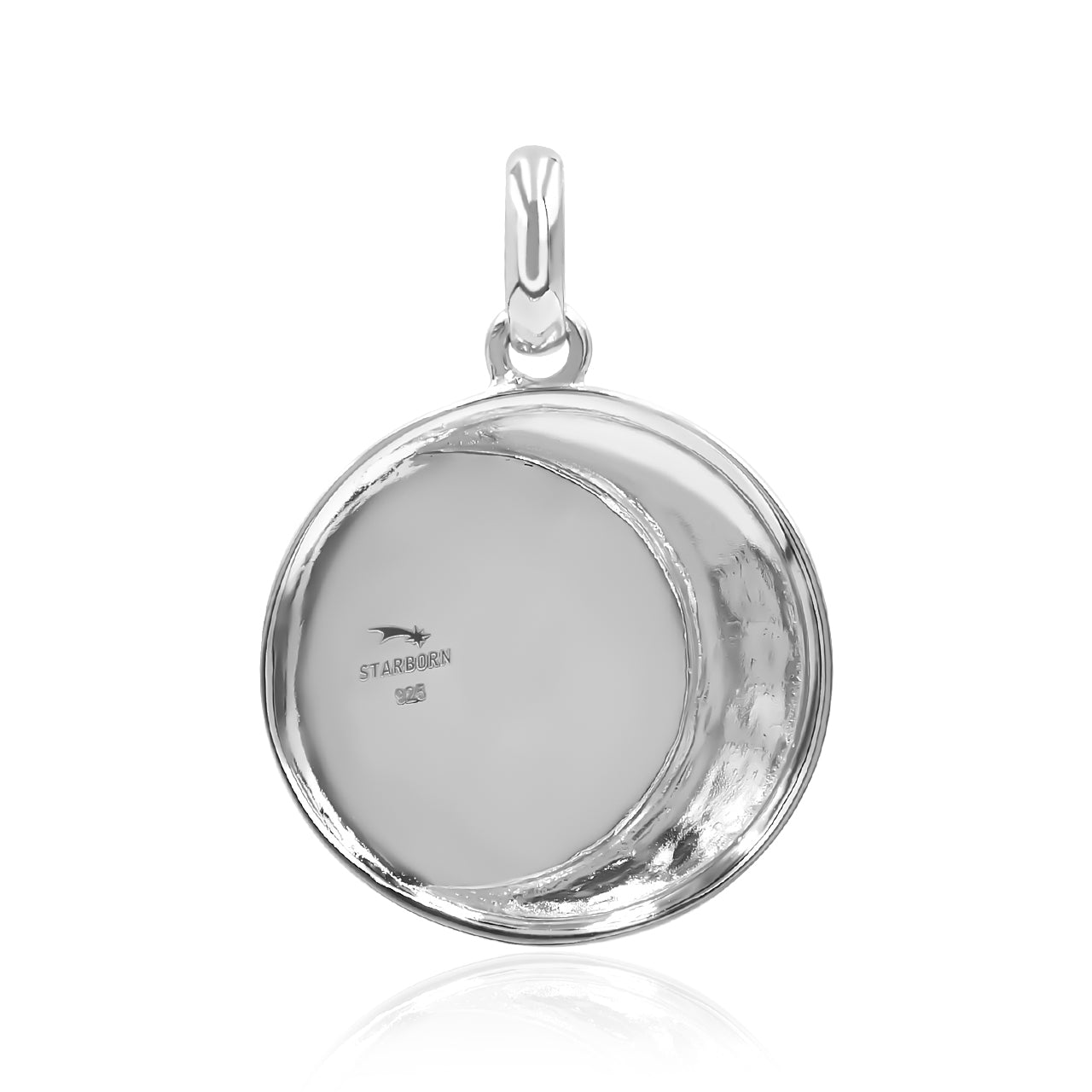 Starborn Campo Del Cielo Meteorite Moon Phase Pendant in Sterling Silver