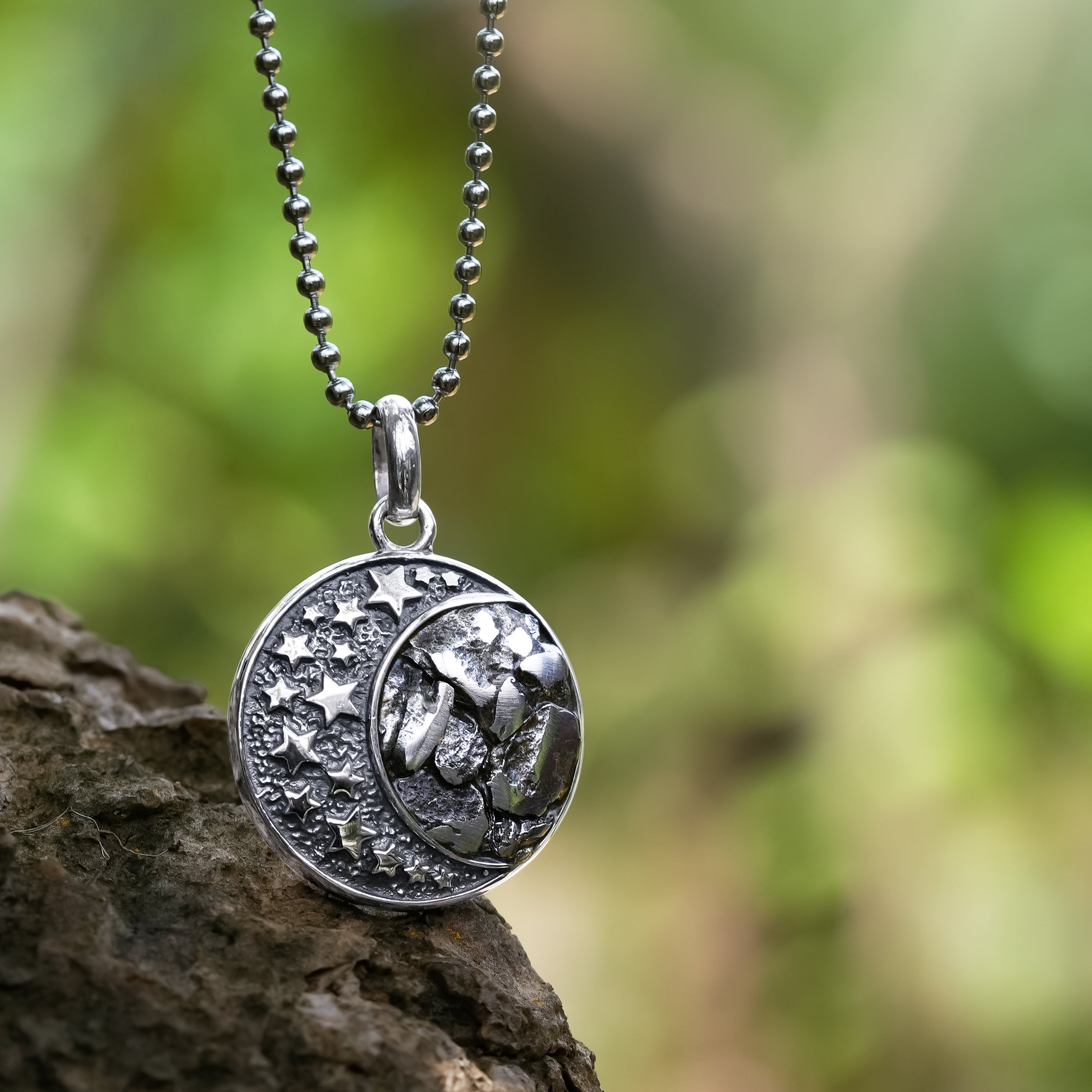 Starborn Campo Del Cielo Meteorite Pendant in Sterling Silver