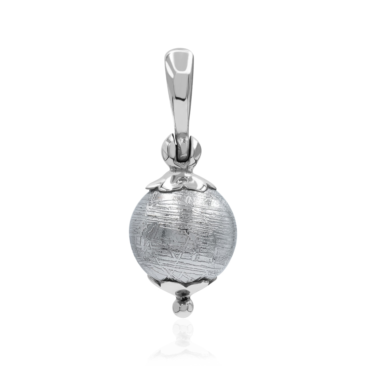 Starborn Sterling Silver Muonionalusta Meteorite Pendant