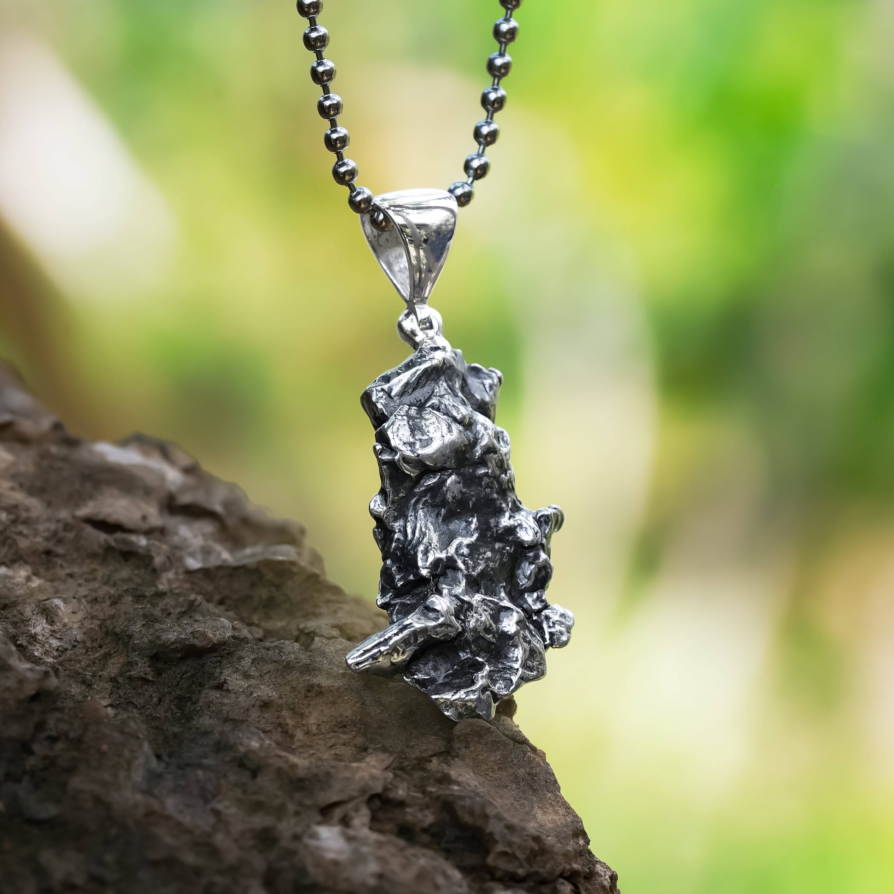 Starborn Campo del Cielo Meteorite Pendant in Sterling Silver