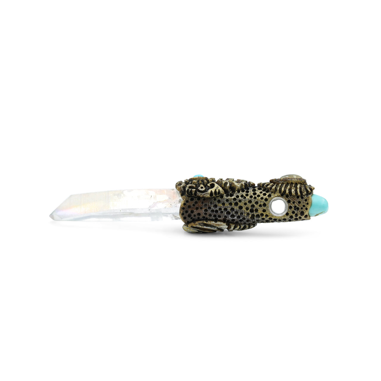 Angel Aura Quartz Crystal Wand Pendant