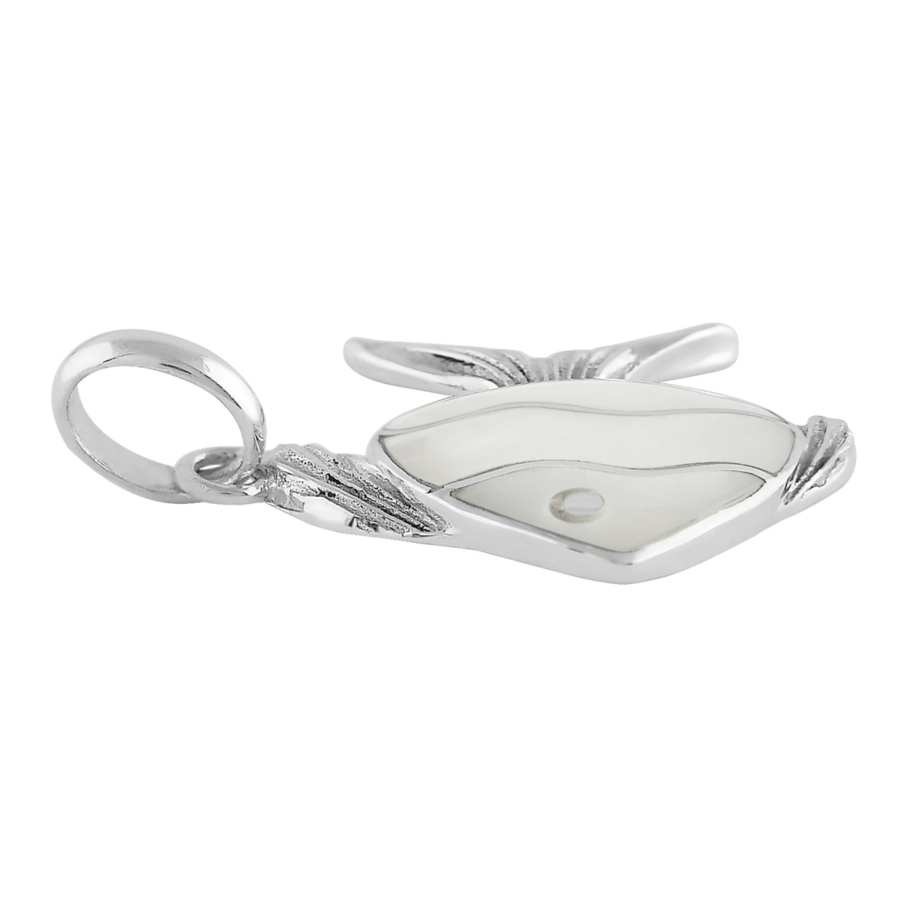 Starborn Delightful Gemstones Inlay Fish Pendant in Sterling Silver