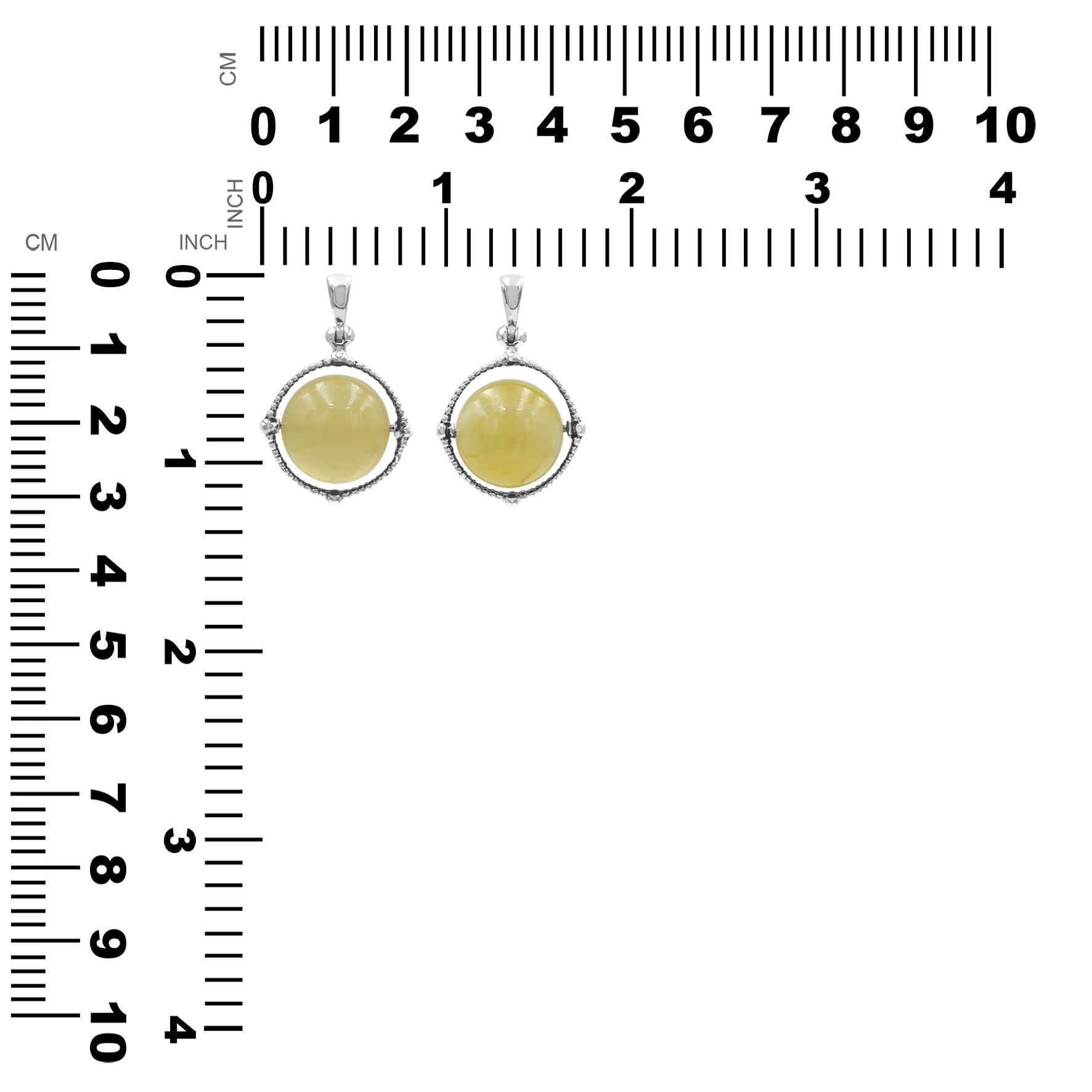 Starborn Gemstone Spinning Tactile Sphere Pendant in Sterling Silver