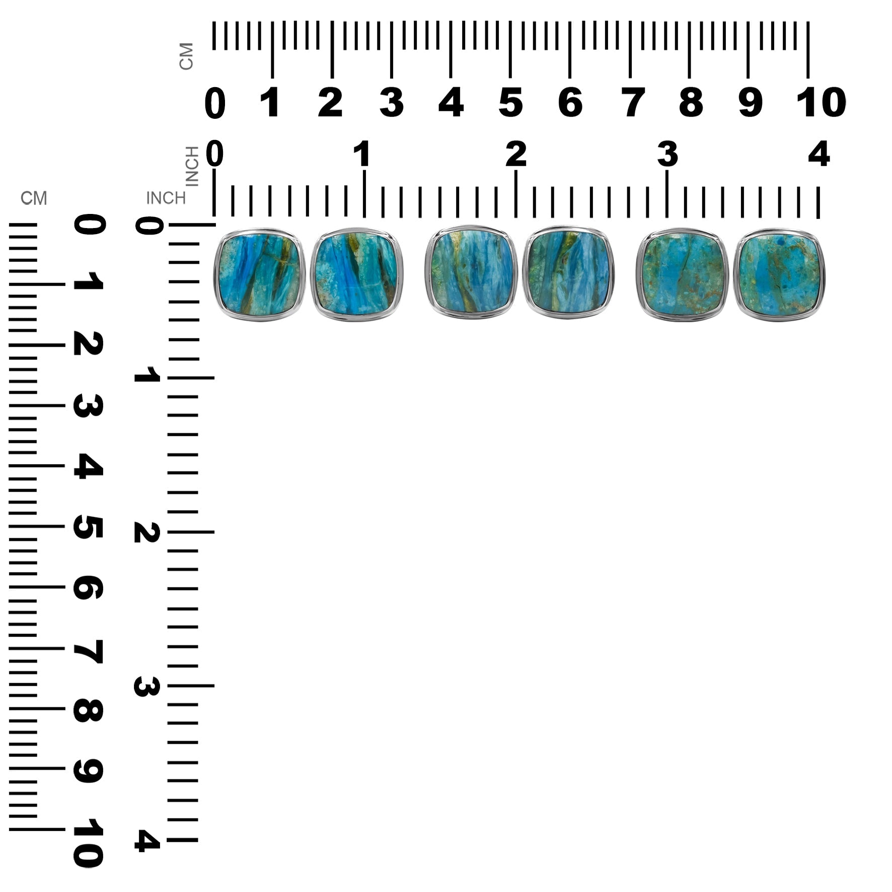 Peruvian Blue Opal Square Cufflink