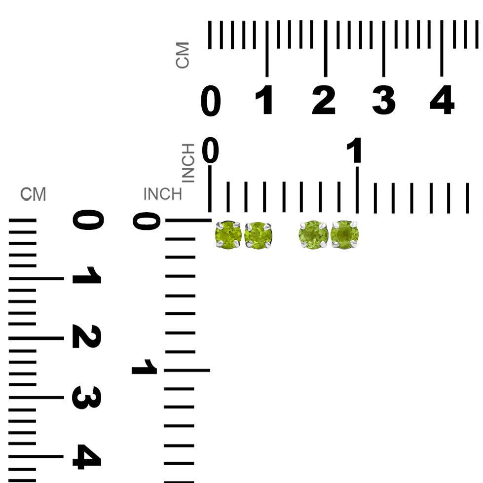 Starborn Faceted Gemstone Round 5mm Post Earrings in Sterling Silver
