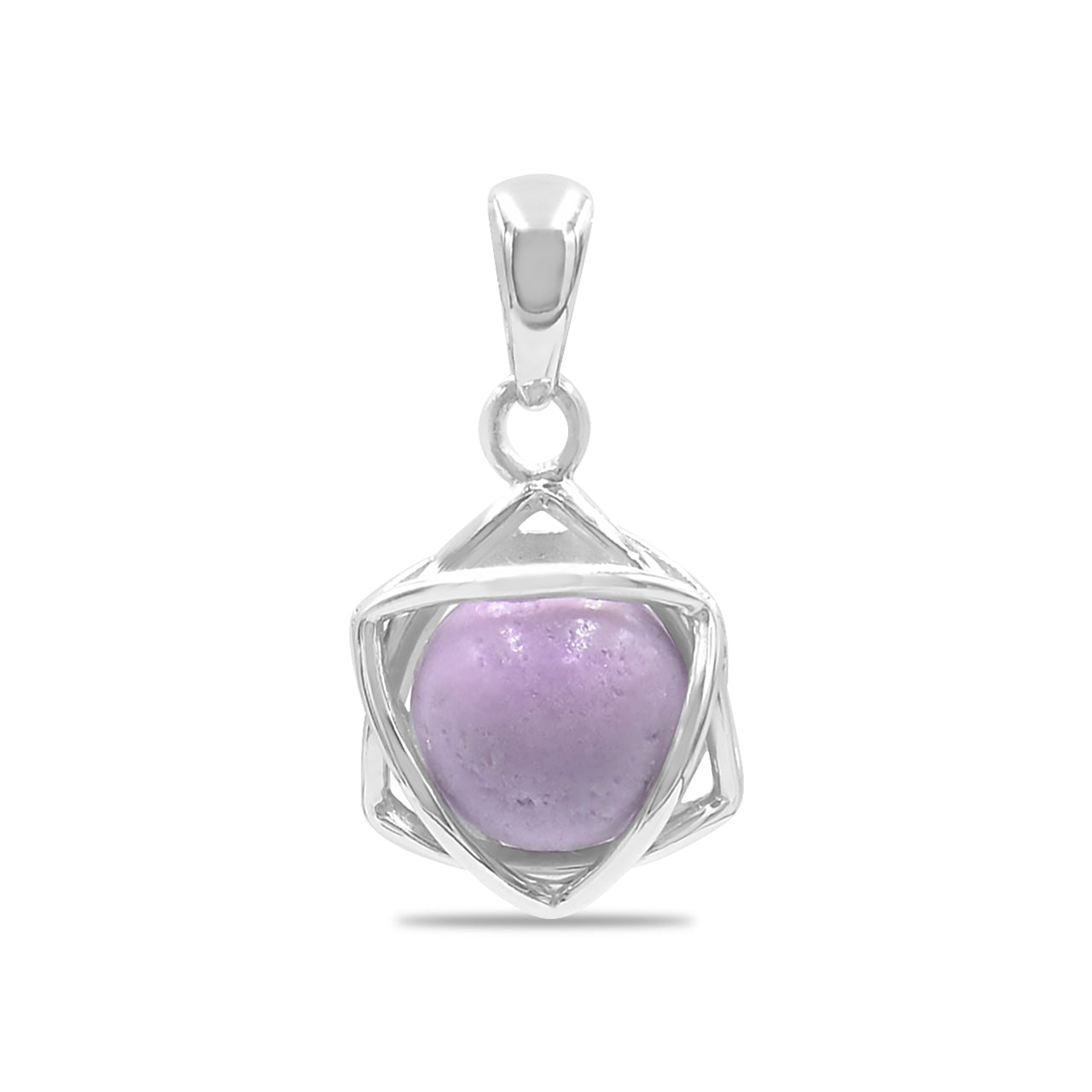 Starborn Gemstone Sphere 6-Point Star Pendant in Sterling Silver