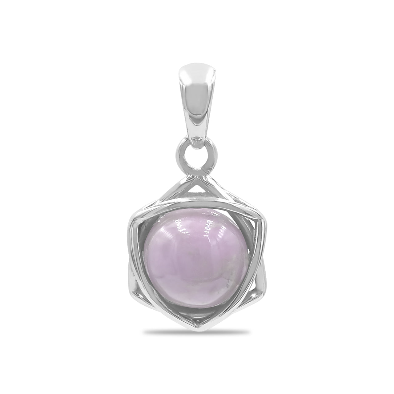 Starborn Gemstone Sphere 6-Point Star Pendant in Sterling Silver