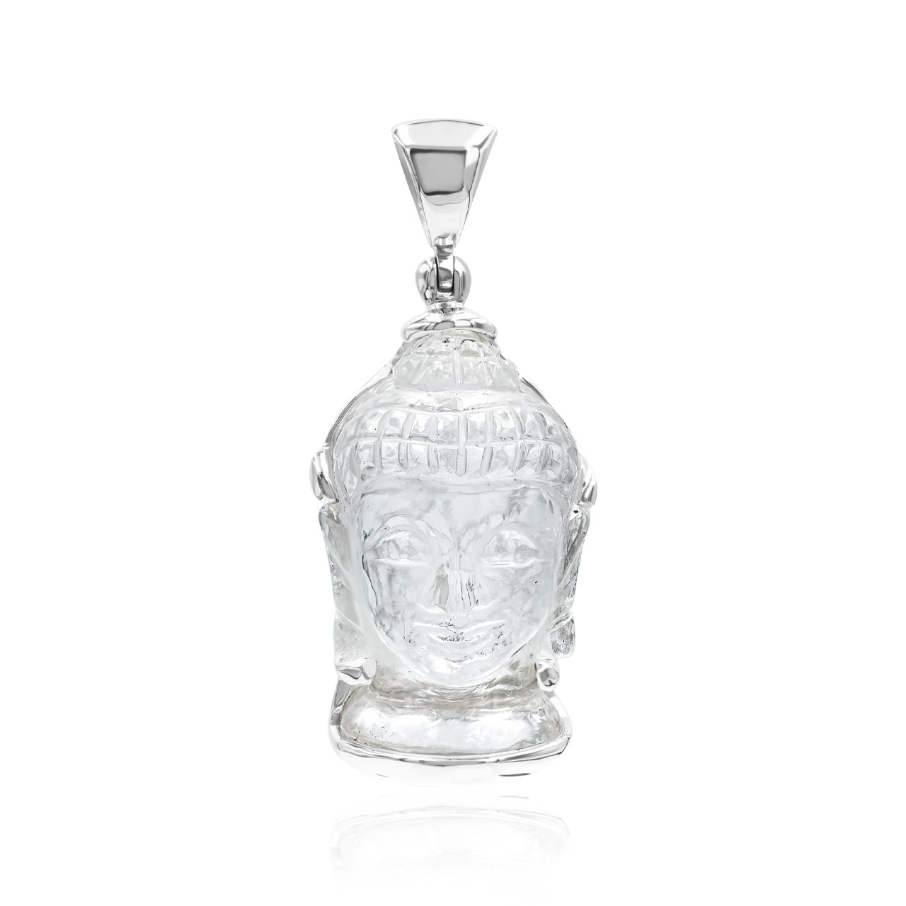 Pendentif tête de Bouddha en améthyste sculptée Starborn en argent sterling