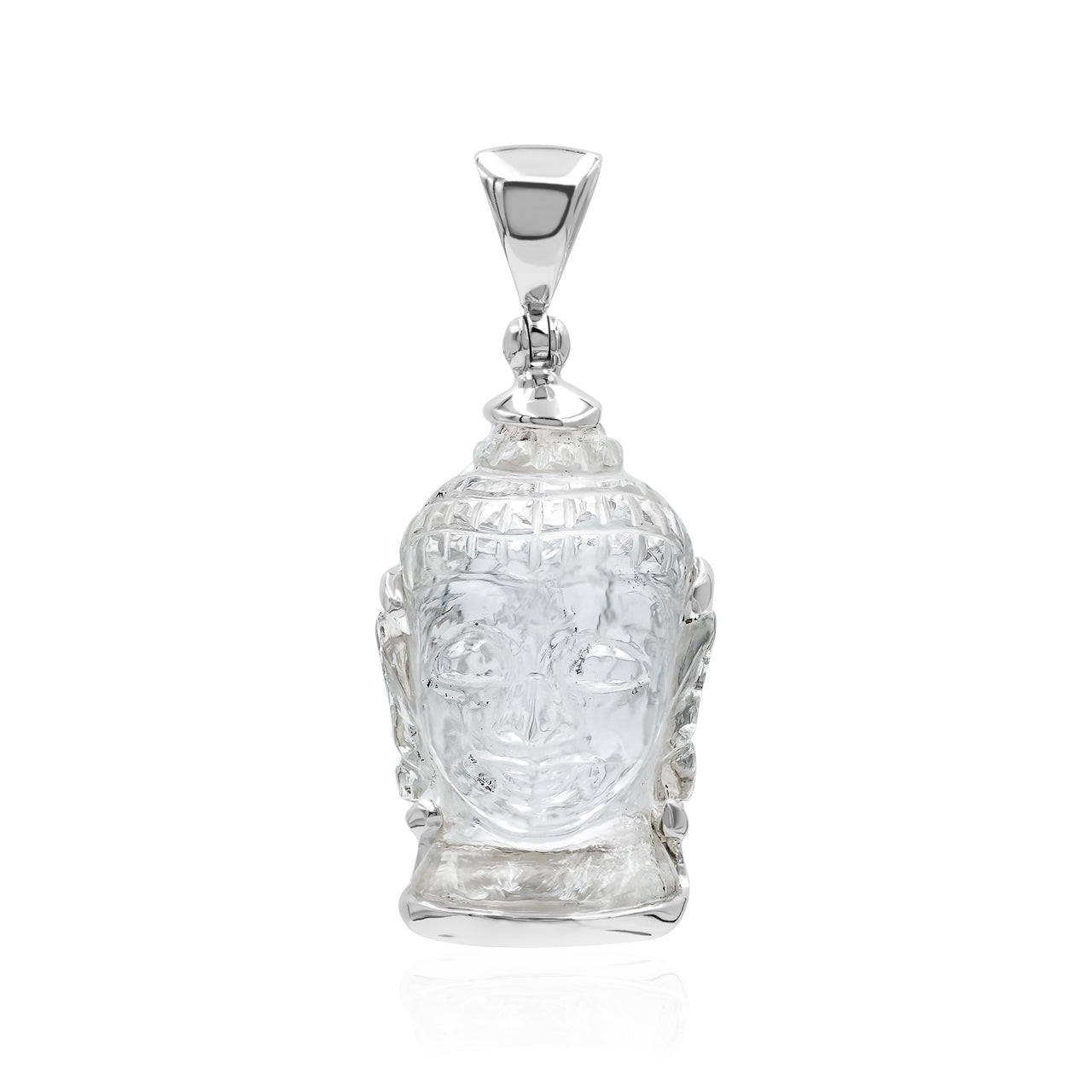Pendentif tête de Bouddha en améthyste sculptée Starborn en argent sterling