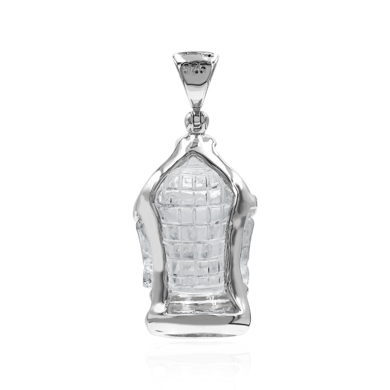 Pendentif tête de Bouddha en améthyste sculptée Starborn en argent sterling