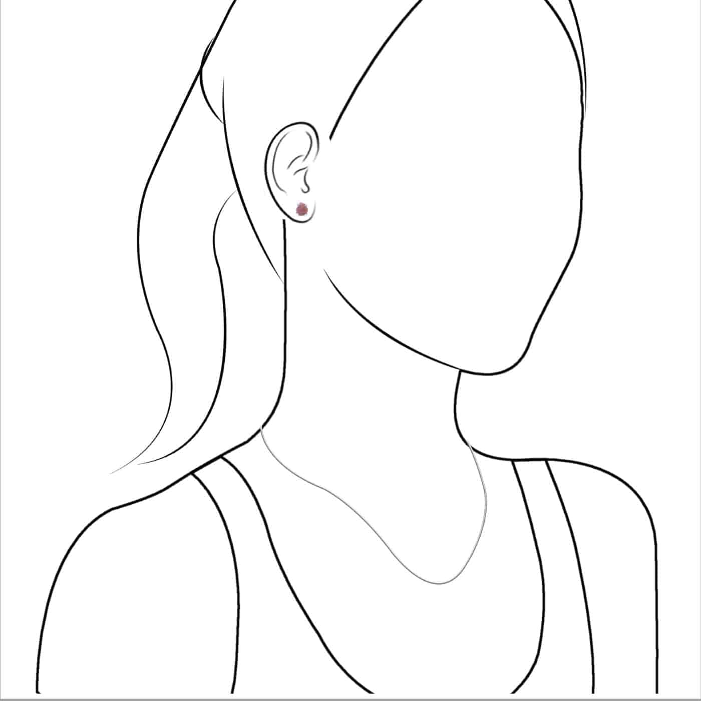 Record Keeper Ruby Post Earrings